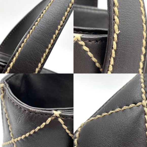 Chanel Handbag Wild Stitch Tote Bag Coco Mark Shoulder Calfskin Black Matte - Picture 7 of 9